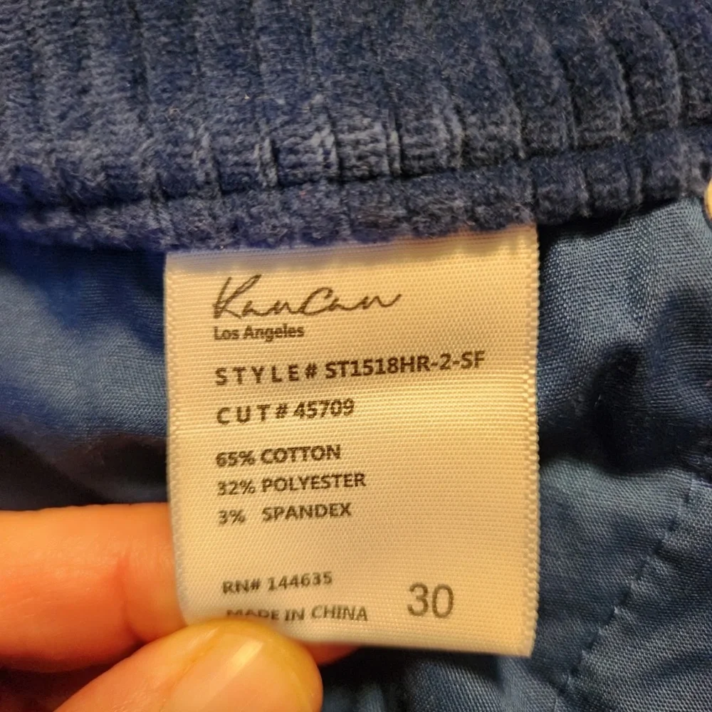 NWT KanCan Women’s Blue Wide Whale Corduroy Boot Cut Pants‎ Stretch Soft Winter